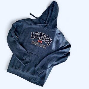 London England Navy Blue Hoodie Size XL